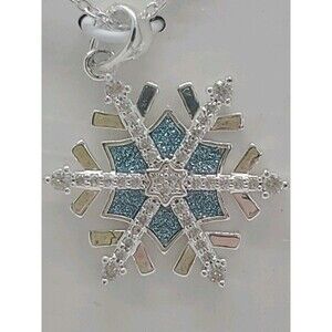 Believe by BRILLIANCE Silver Plated Snowflake Cubic Zirconia 18" Necklace